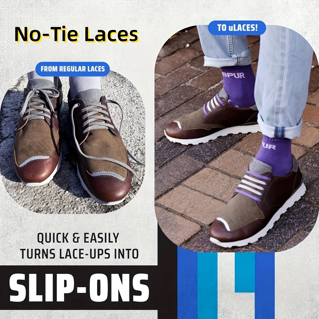14 nylon knotless shoelaces with elastic shoelaces for children, adults, creative lazy people, no need to tie shoelaces Qme