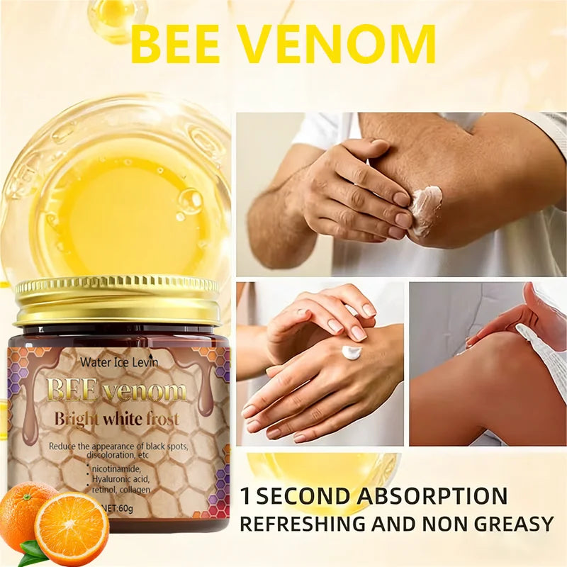 Bee Venom Brightening Cream with Niacinamide & Retinol, Reduces Dark Spots & Discoloration, Hydrates & Firms All Skin Types. Qme