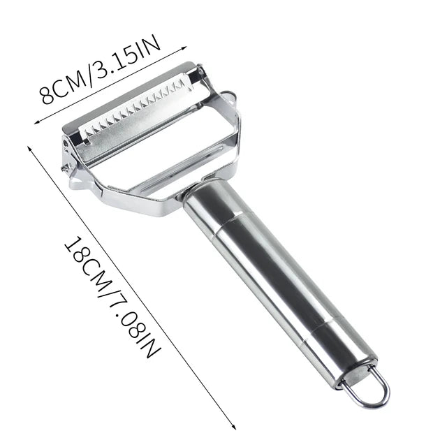 Vegetable Peeler Stainless Steel Melon Planer Double-Head Peeler Household Kitchen Multiple-Function Fruit And Vegetable Peeler Qme 4in1 Peeler
