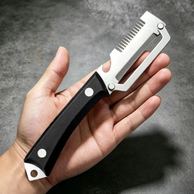 Multi Functional Vegetable Peeler Wooden Handle Peeling Slicing Qme A1