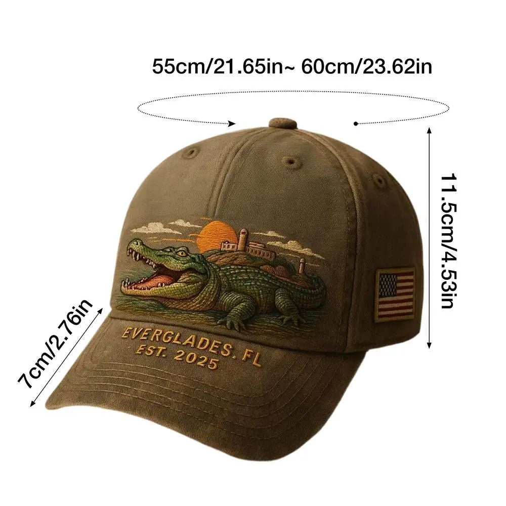 Baseball Hat Alligator Design Dad Hats For Men Wide Brim Sun Protection Headwear For Hiking Work Casual Fitness Golf Outdoor Qme C China Mainland