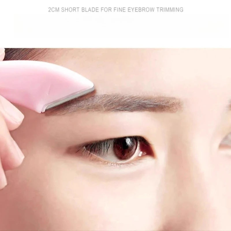 Ladies Eyebrow Trimmer Two-piece Comb Scissors Beginner Lazy Safety Qme