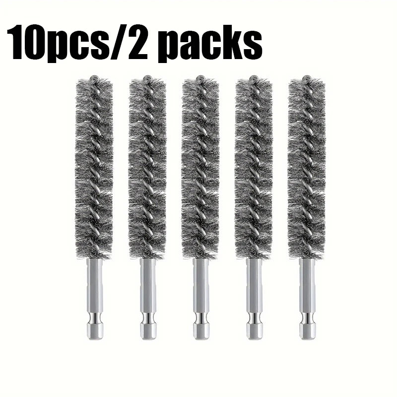 5 Pieces Hexagonal Shank Steel Wire Brush for Electric Drill Cleaning Stainless Steel Wire Brush for Electric Drill Cleaning Qme 10pcs