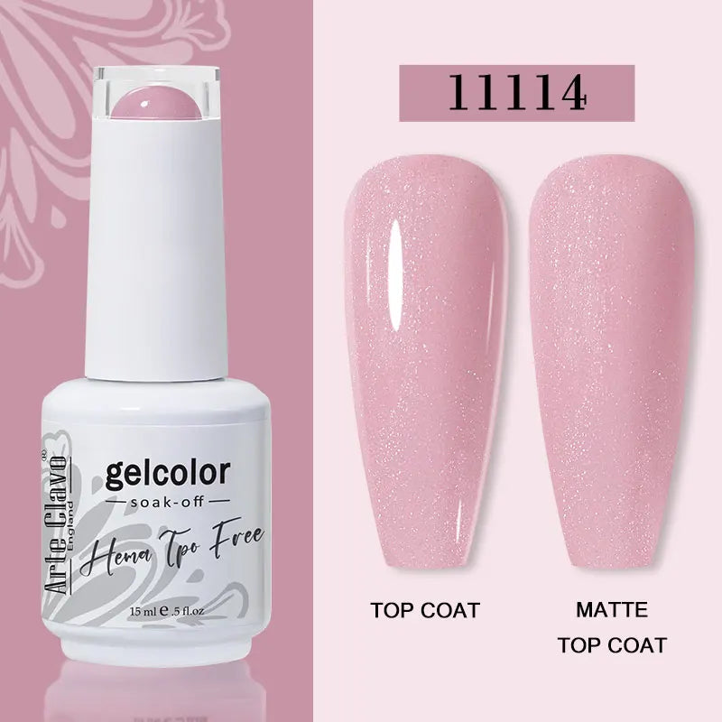 Arte Clavo Jelly Transparent Gel Nail Polish Summer Nude Pink Semi Qme 11114