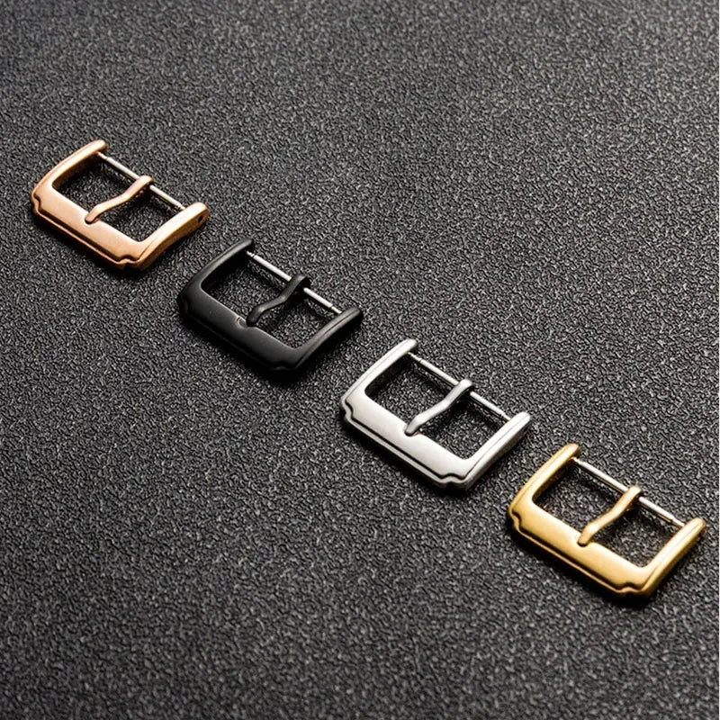 Watch Belt Buckle Stainless Steel Buckle Watch Accessories Fit Leather Belt Watch Watch Parts Stainless Steel Pin Buckle DIY Qme