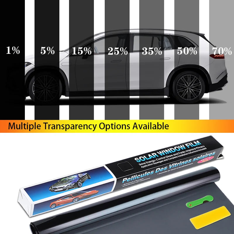 50cmx3/6m Car Window Privacy Tint Film Auto Vinyl Anti Look Dark Glass Foils Sticker Summer Solar UV Films Protector Accessories Qme