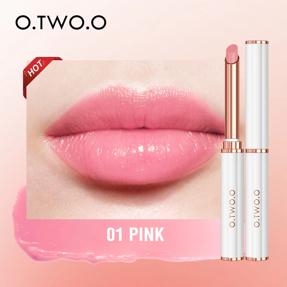 O TWO Lipstick Lip Gloss Balm Changing Transferproof Long Lasting Qme 01 PINK China Mainland