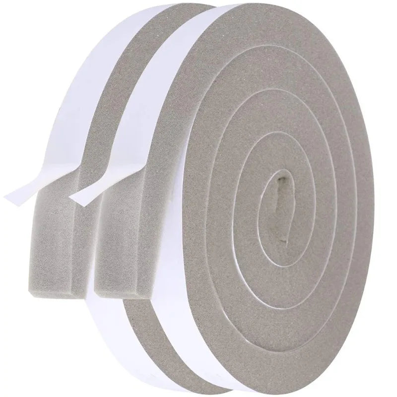 4M PU Sponge Foam Seal Strip Tape Adhesive Anti Collision Soundproof Weather Stripping for Doors Windows Furniture Protection Qme