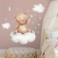 Home Decor Bear Moon Cloud Star Cartoon Wall Decal Qme Brown