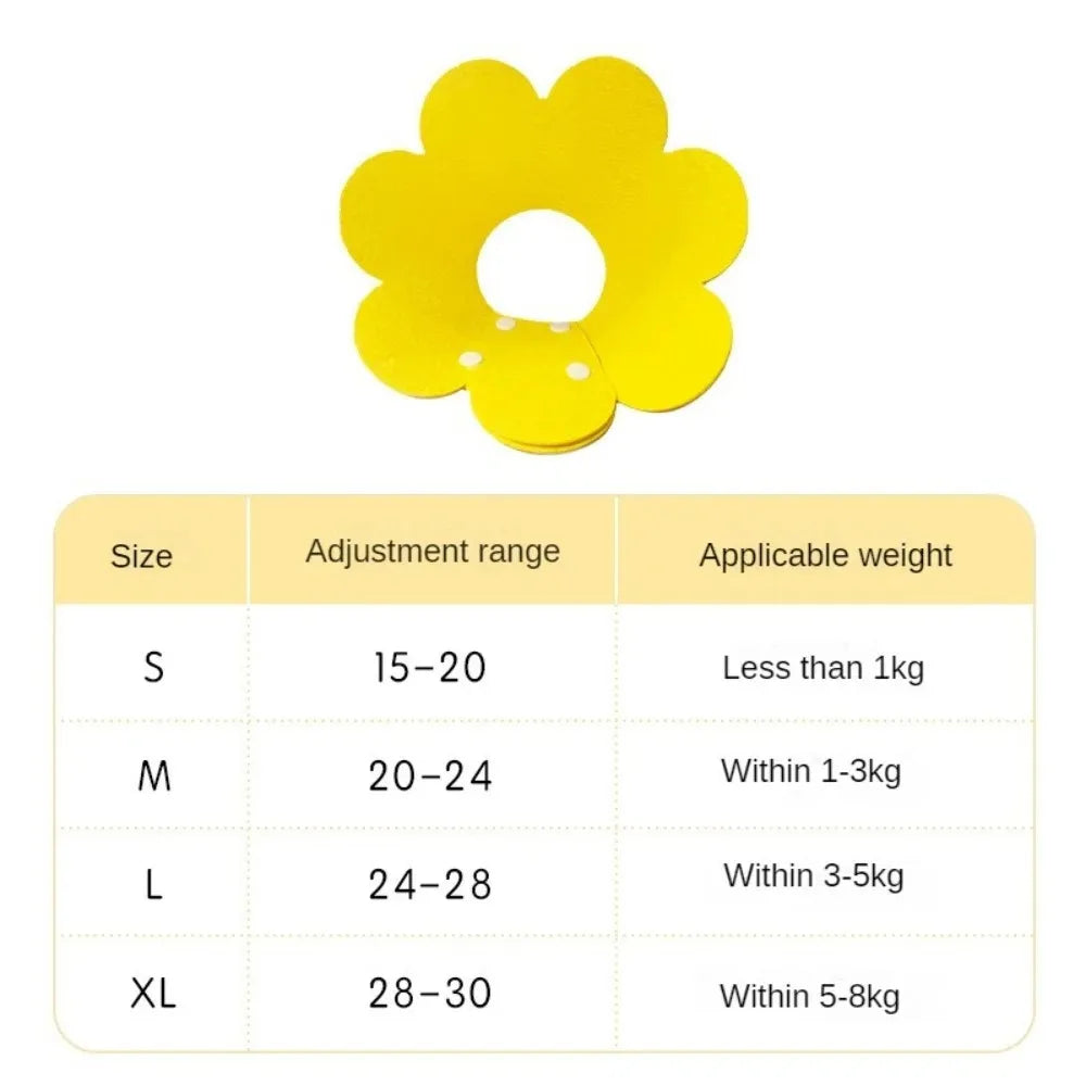 B Soft Adjustable Flower Shaped Pet Recovery Collar, Elizabethan Protective Collar Anti-Bite Healing Aid for Puppy Kitten Qme