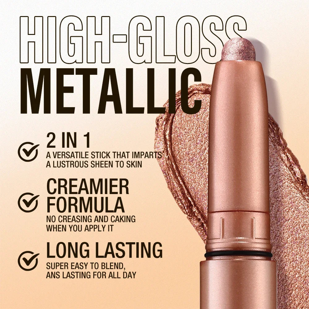 Smoke Rose Eyeshadow Pencil Glitter High-gloss Silkworm Liner Pen Highlighter Bronze Shimmer Matte Eye Shadow Stick Makeup Qme
