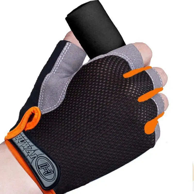 Half Finger Outdoor Cycling Anti Slip Sweat Men Women Gloves Qme