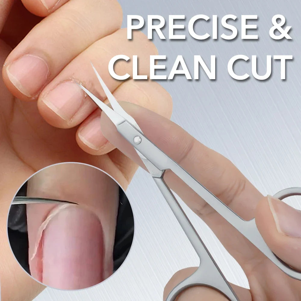 Russian Cuticle Scissors Nipper Dead Skin Stainless Steel Manicure Qme