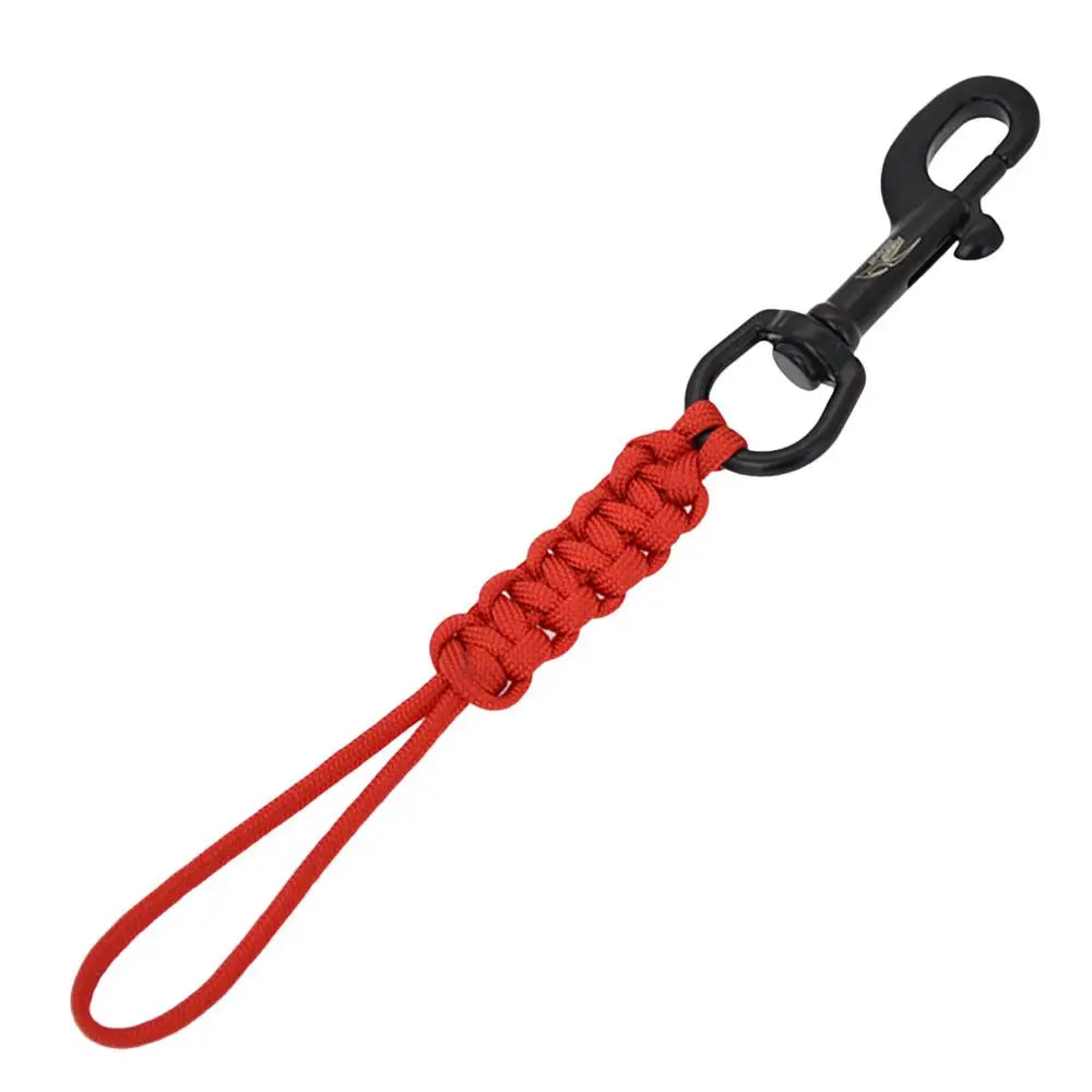 Diving Clip Lanyard Braided Portable Anti-Lost Strap Diving Ended Bolts Snap Buckle Practical Metal Clip Hook Diving Swivel Qme Red China Mainland