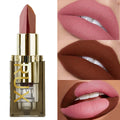 Two-tone Matte Lipstick Pink Waterproof Lip Makeup Easy Use Refill Qme 101