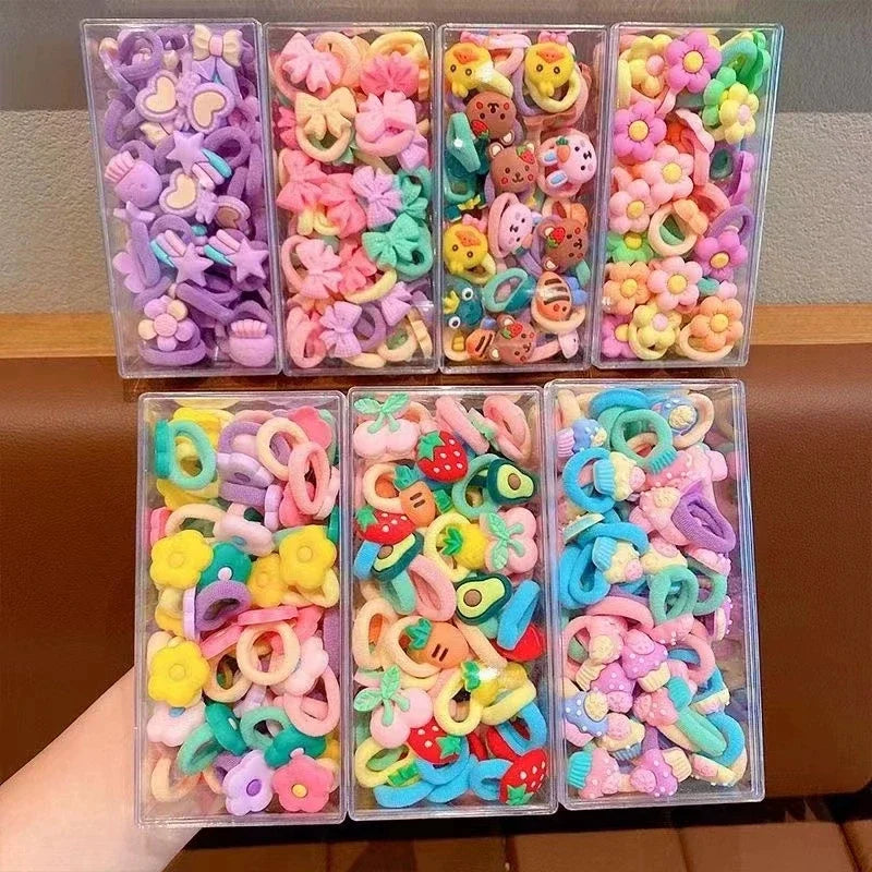 Hair band rubber band children tie hair rope baby girl does not hurt hair rope little girl rubber band Qme