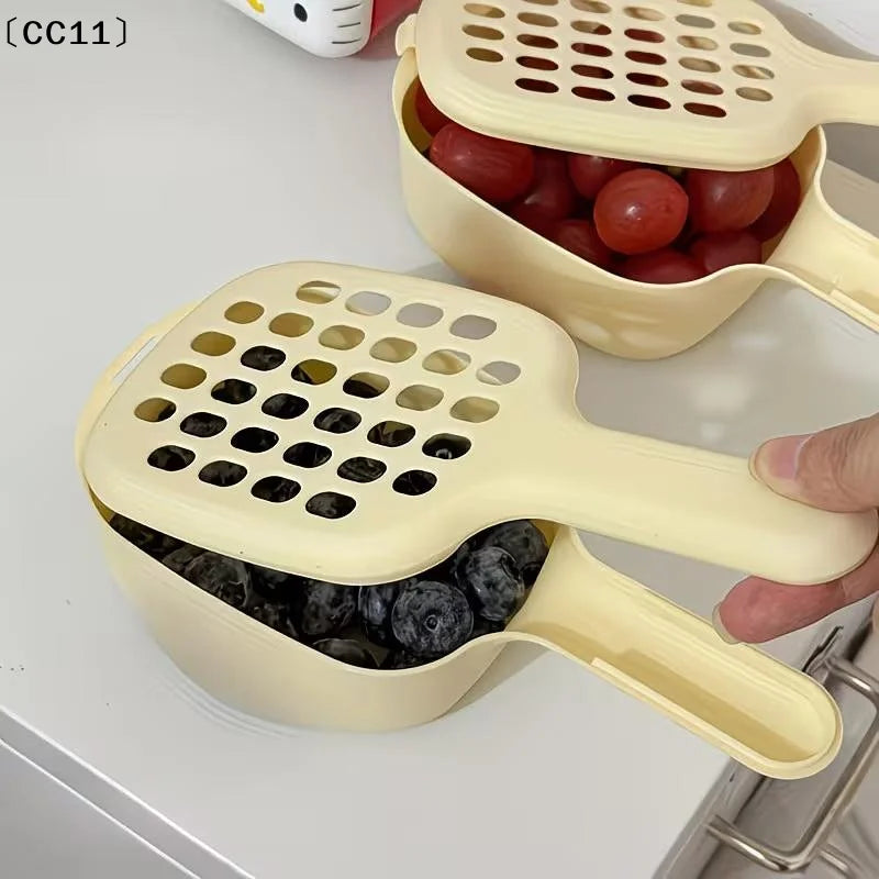 Easy-clean Mini Fruit Drain Basket Handle Perfect Cherries Qme Default Title