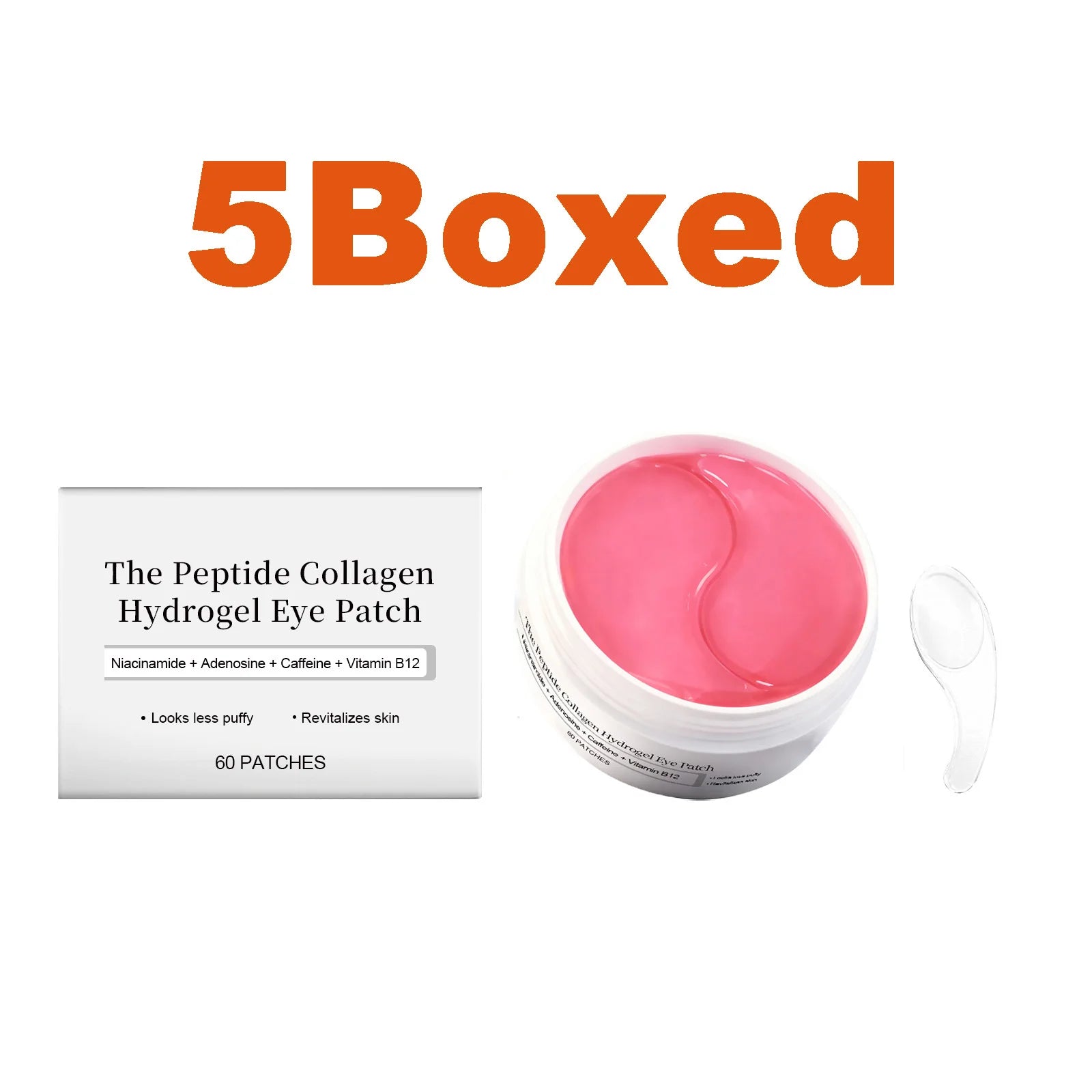 Peptide Collagen Hydrogel Eye Patch Reduce Wrinkles Dark Circles With Copper Peptide Niacinamide Firming Hydrating Gel Eye Pads Qme 5 x 60patches