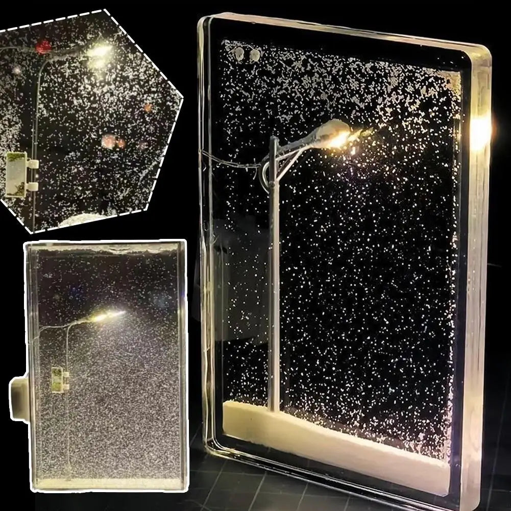 2026 Handmade Snow Scene Night Light Christmas Light-Up Kit Snowy Night Light Toys Arts And Crafts Decor for Kids Adults Qme