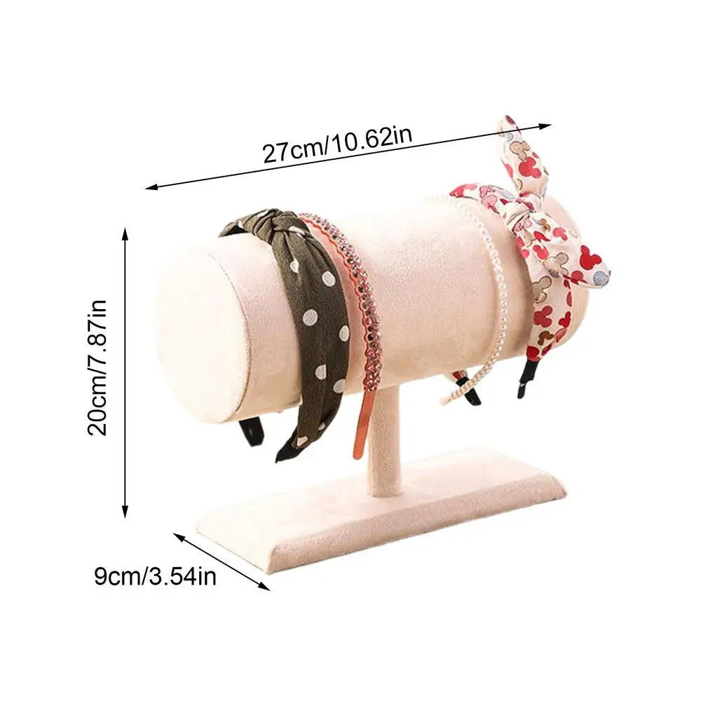 Headband Organizer Girls Velvet Non-slip Rack Hairband Fashion Holder Qme Cream Colored China Mainland