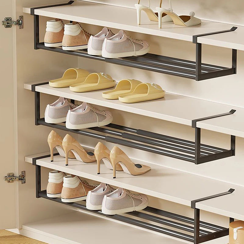 Adjustable Shoe Rack Space-saving Layered Organizer Home Cabinets Qme
