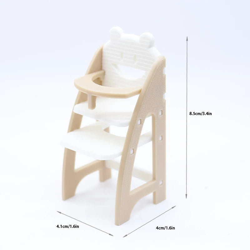 Miniature Simulation Baby Dining Chair Model 1 12 Scale Dollhouse Qme A3