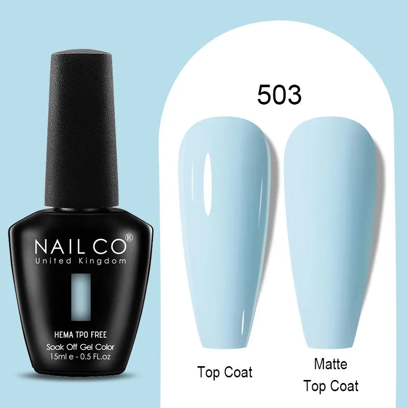 Nailco Jelly Gel Nail Polish Transparent Varnishes 44 Colors Red Pink