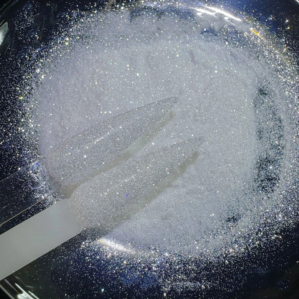 Galaxy Star Diamond Powder Aurora Chrome Nail Glitter Mix of White Sparkle Shiny Sequins for Nail Art Manicure Decorations 500g Qme