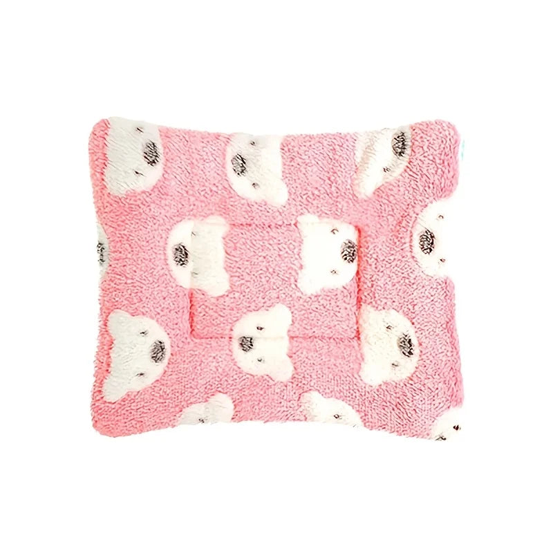 Rabbit guinea pig bed soft rabbit pad warm pad, small animal winter bed sleeping pad, suitable for indoor pet pads Qme Pink