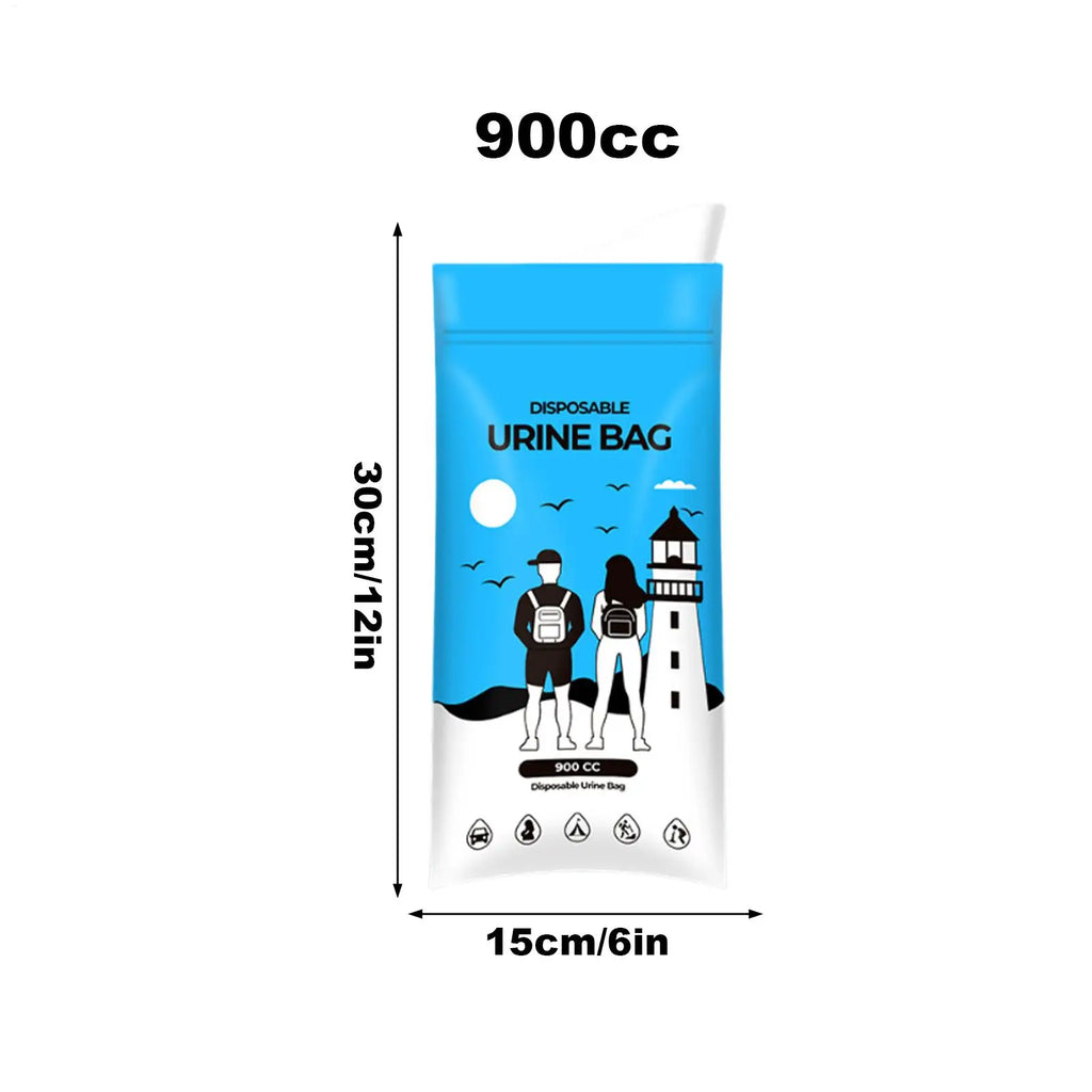Travel Urine Bags Leak-Proof 900cc Pee Funnel Urinary Bag for Men Women Elderly Camping Hiking Backpacking Car Road Trip Bed Qme