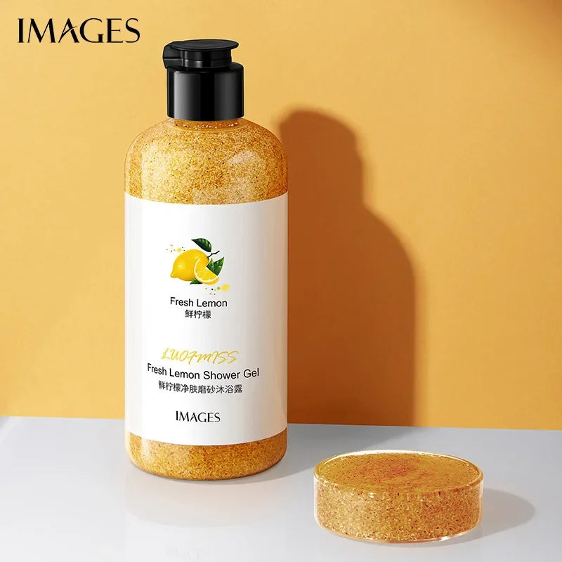 300ml Kiwi Scrub Perfume Shower Gel Deep Cleansing Fragrance Rejuvenating Exfoliating Body Wash Whitening Body Scrub Skin Scrubs Qme