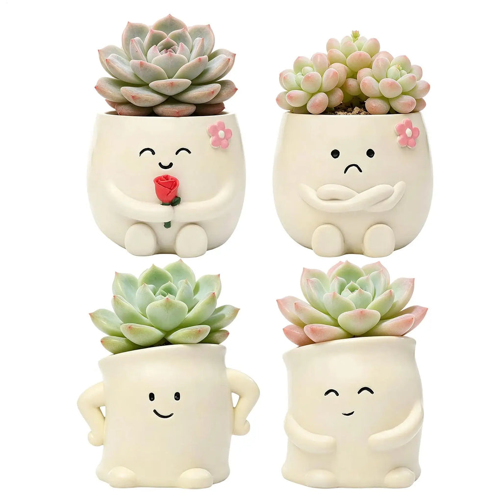 Cute Plant Pots Flower Container Drainage Hole Indoor Outdoor Patio Qme
