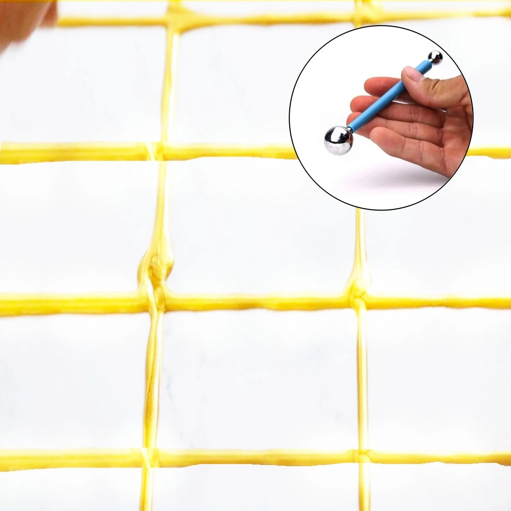 4pcs/set DIY Stainless Steel Tile Grout Ball Floor Seam Pressing Ball Tile Texture Roller Wall Joint Repair Paint Roller Tool Qme
