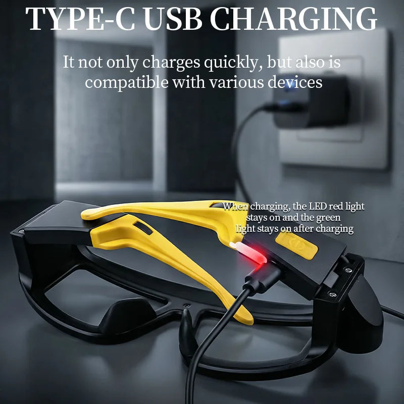 XTE Multi-function Glasses Light USB Rechargeable Long-lasting Qme