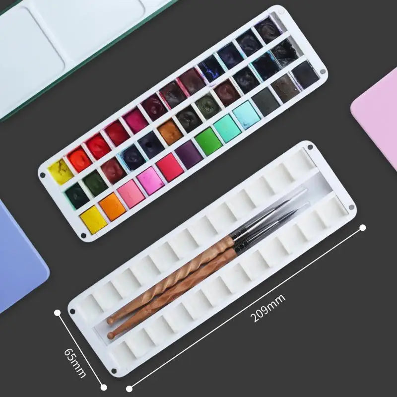 Ideal Watercolor Box Gouache Acrylic Artists Multipurpose Half Full Qme