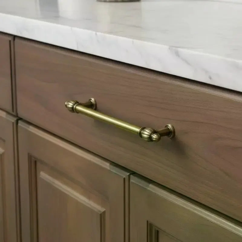 French-style Vintage Brass Handles For Wardrobe Doors Drawers Cabinets Shoe Cabinets And Furniture In Antique Bronze Color Qme