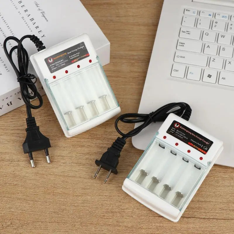 4 Slot AA AAA 1 2V Battery Charger Independent Charging EU US Plug Qme