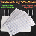 50PCS Tattoo Needles Disposable RL RS M1 RM Sterilized Tattoo Needle for Standard Tattoo Machine & Grips Makeup Machine Supply Qme 1209RM 50PCS One Box