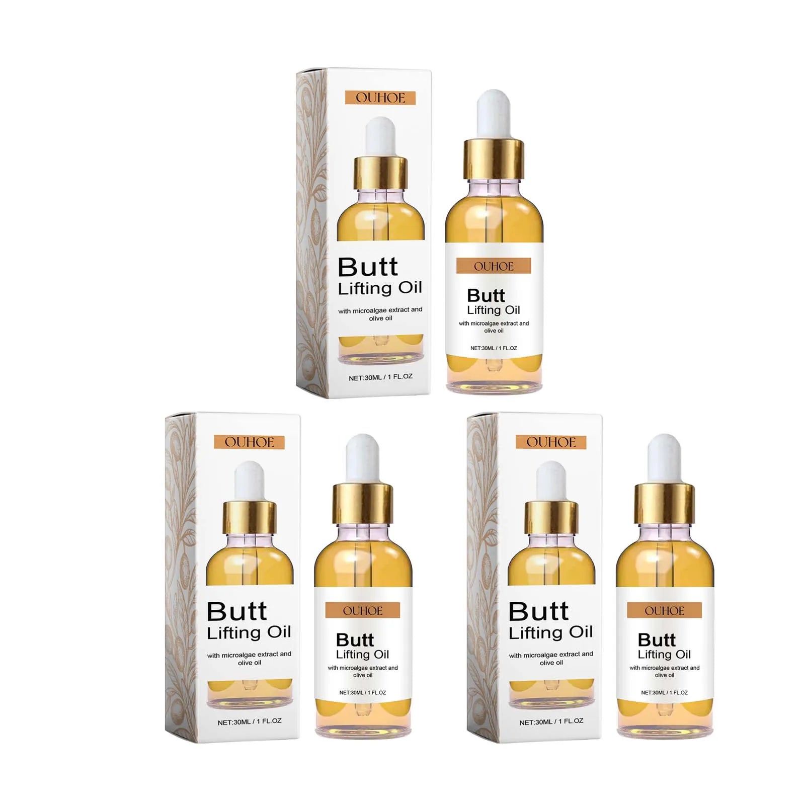 Hip Lifting Oil Buttock Lifting Oil Firming Nourishing Moisturize Tighten Shaper Bum Sexy Body Butt Massage Care Essential Oil Qme 3Pcs