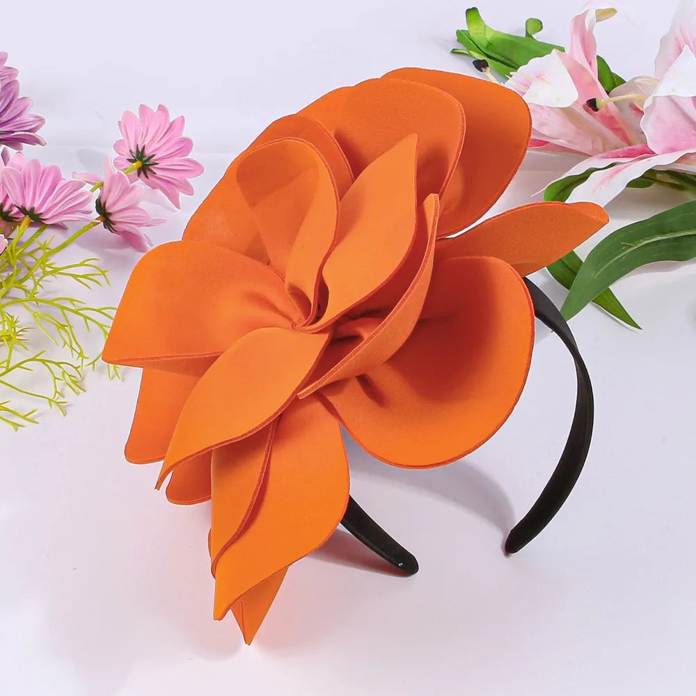 Exquisite Large Rose Flower Headband Sweet Elegant Oversized Qme Style 7