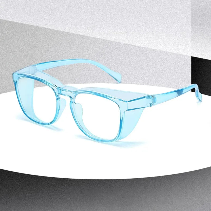5PCS Fashion Transparent Oversized Anti-Blue Light Glasses Trendy Jelly Color Myopia Windproof Eye Protection Goggles Qme