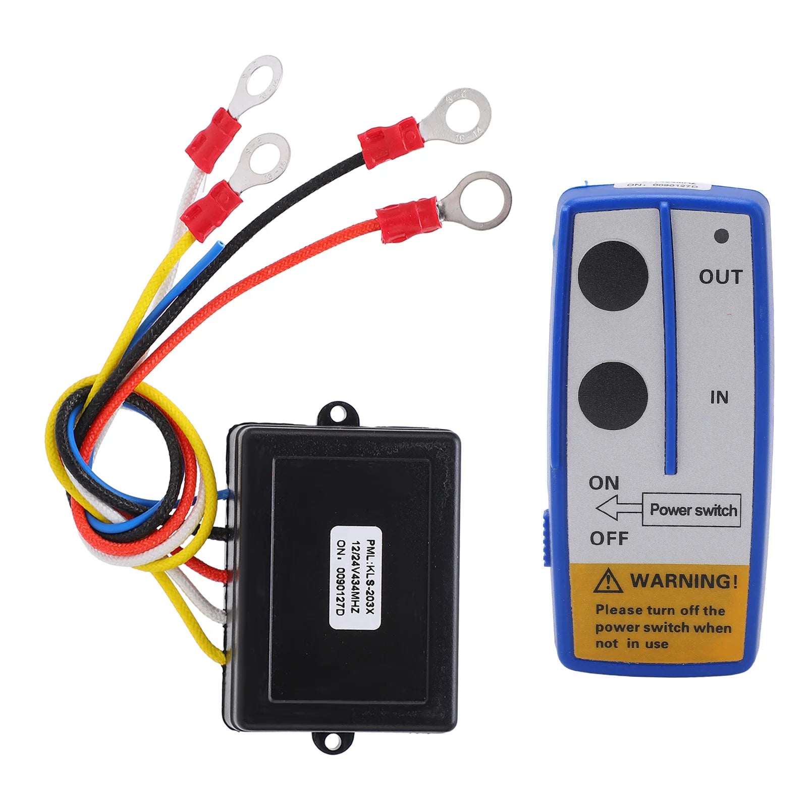Winch Wireless Remote Control Kit with Receiver 12V 24V for Truck ATV SUV Winch Remote Control Kit Qme Blue