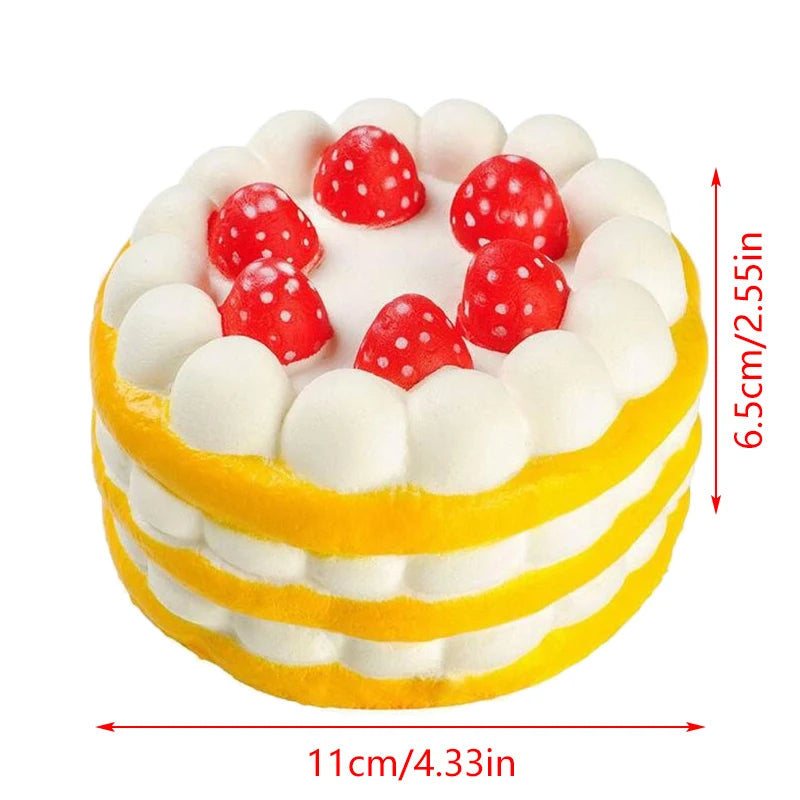 Kawaii Cake Shaped Slow Rising Stress Relief PU Soft Decompression Qme