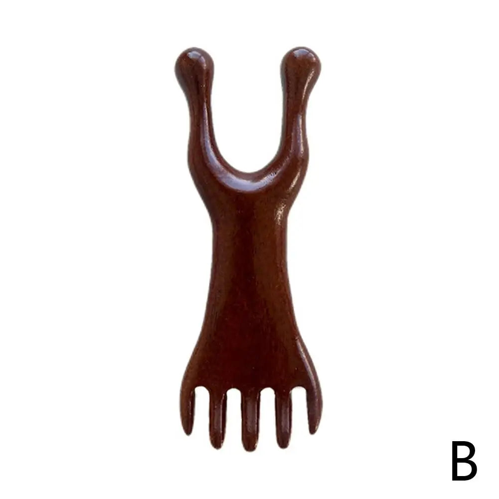Natural Sandalwood Deer Antler Five Paws Massage Comb Meridians Dredging Scalp Facial Massage Comb Gifts For Family And Friends Qme B CN