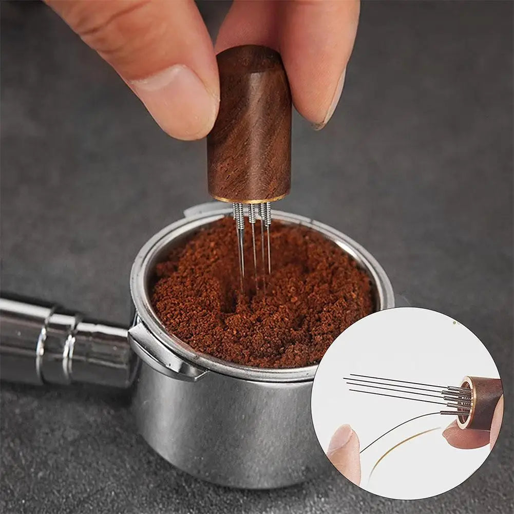 Portable Needle Coffee Stirrer 6 Needles Espresso Distribution Tools Qme