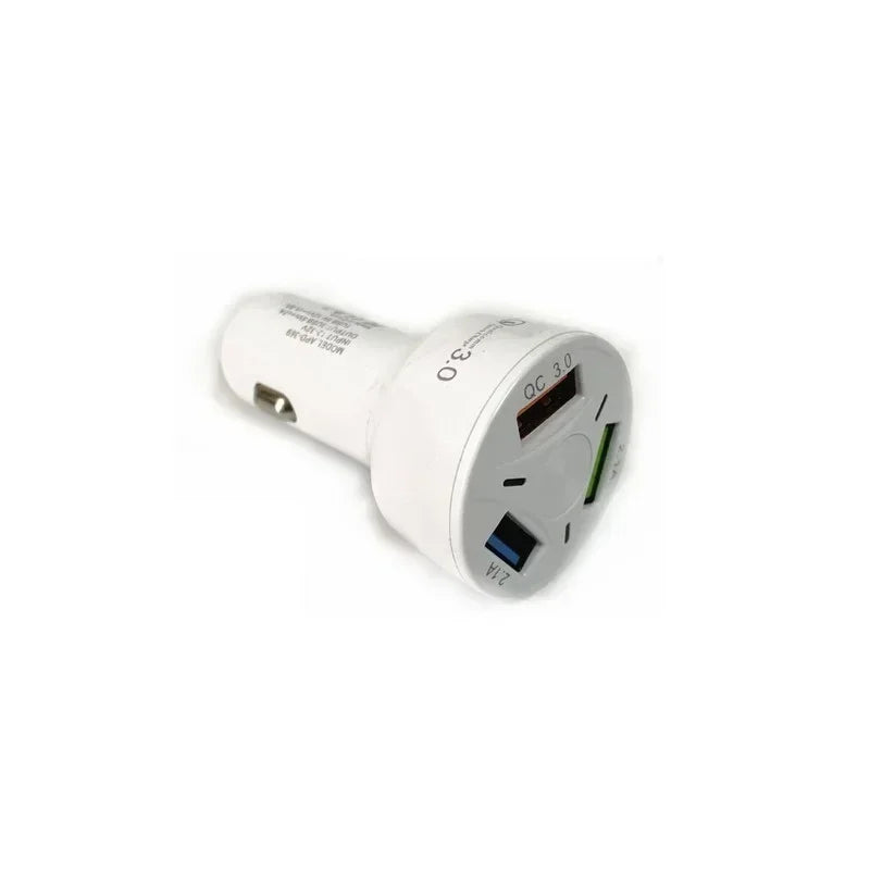 Cylindrical Shape 3USB QC3.0 Fast Charge Multi - function Three - interface Smart Fast Car Charger Qme