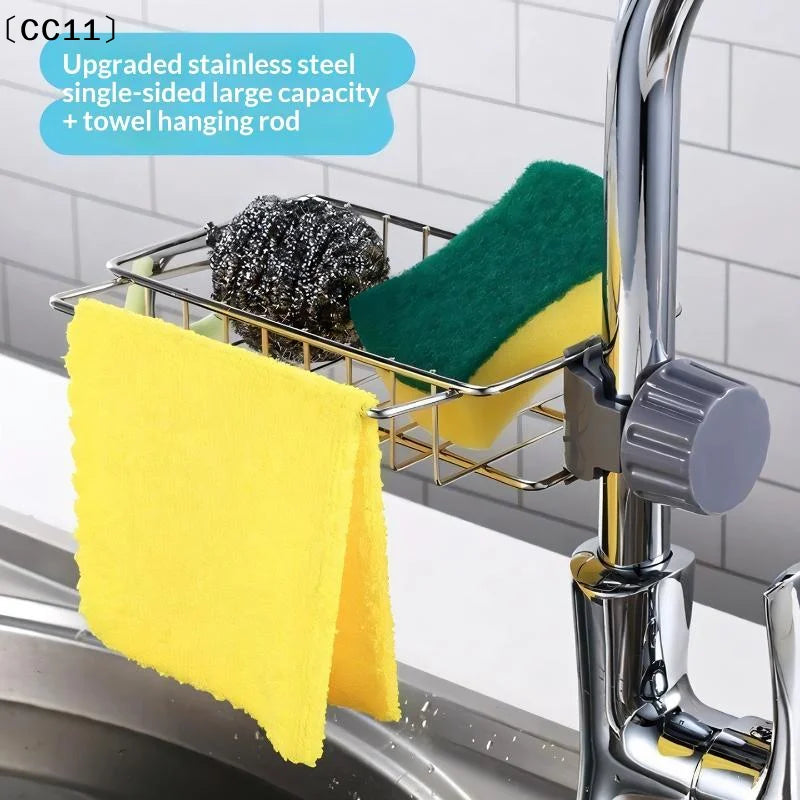 Kitchen Stainless Steel Sink Drain Rack Sponge Storage Faucet Holder Qme Default Title