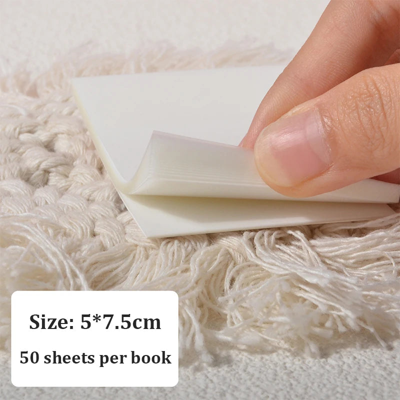 50 Sheets Disposable Manicure Tinting Glue Paper Tearable Transparent Qme