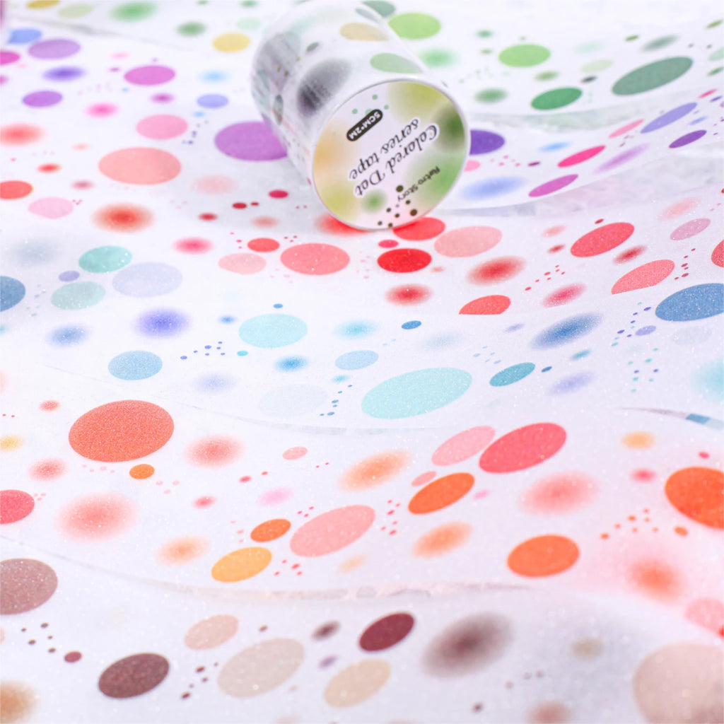 2m/Roll Color Dots Decorative Adhesive Washi Tape Masking Tapes Craft Planner Scrapbooking Label Stickers Japanese Stationery Qme