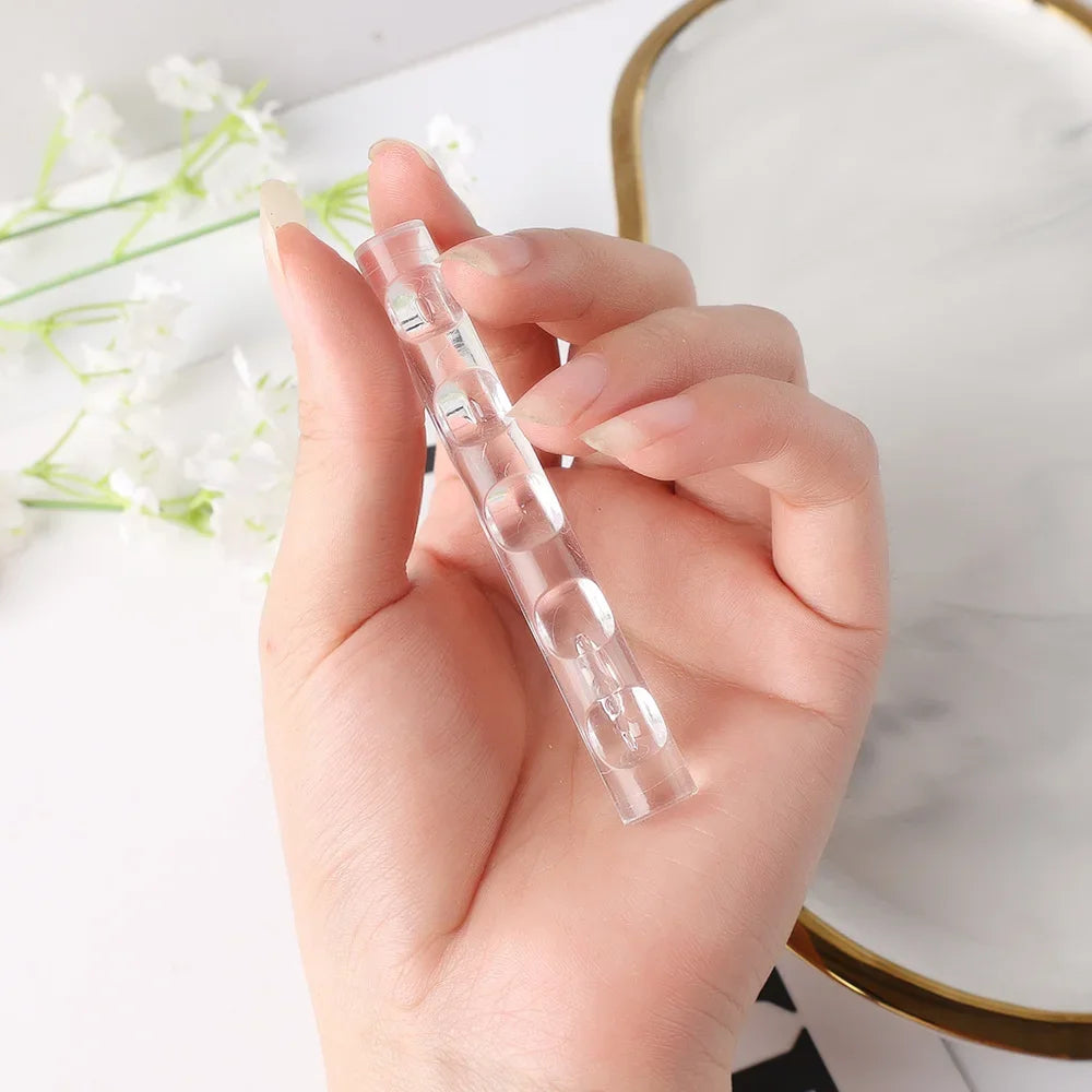 1pc 5grooves Brush Rack, Transparent Painting Pen Rest Holder, Acrylic Nail Art Brush Display Holder, Showing Tools Art Supplies Qme